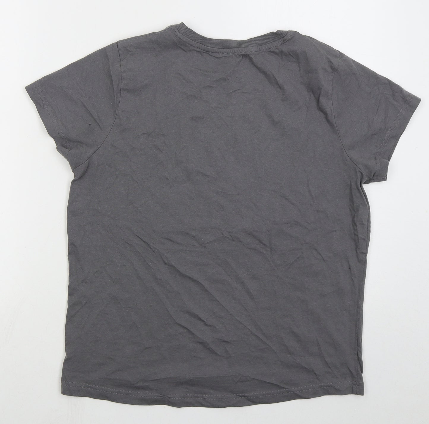 Primark Womens Grey  Cotton Basic T-Shirt Size 10 Crew Neck - Bugs Bunny