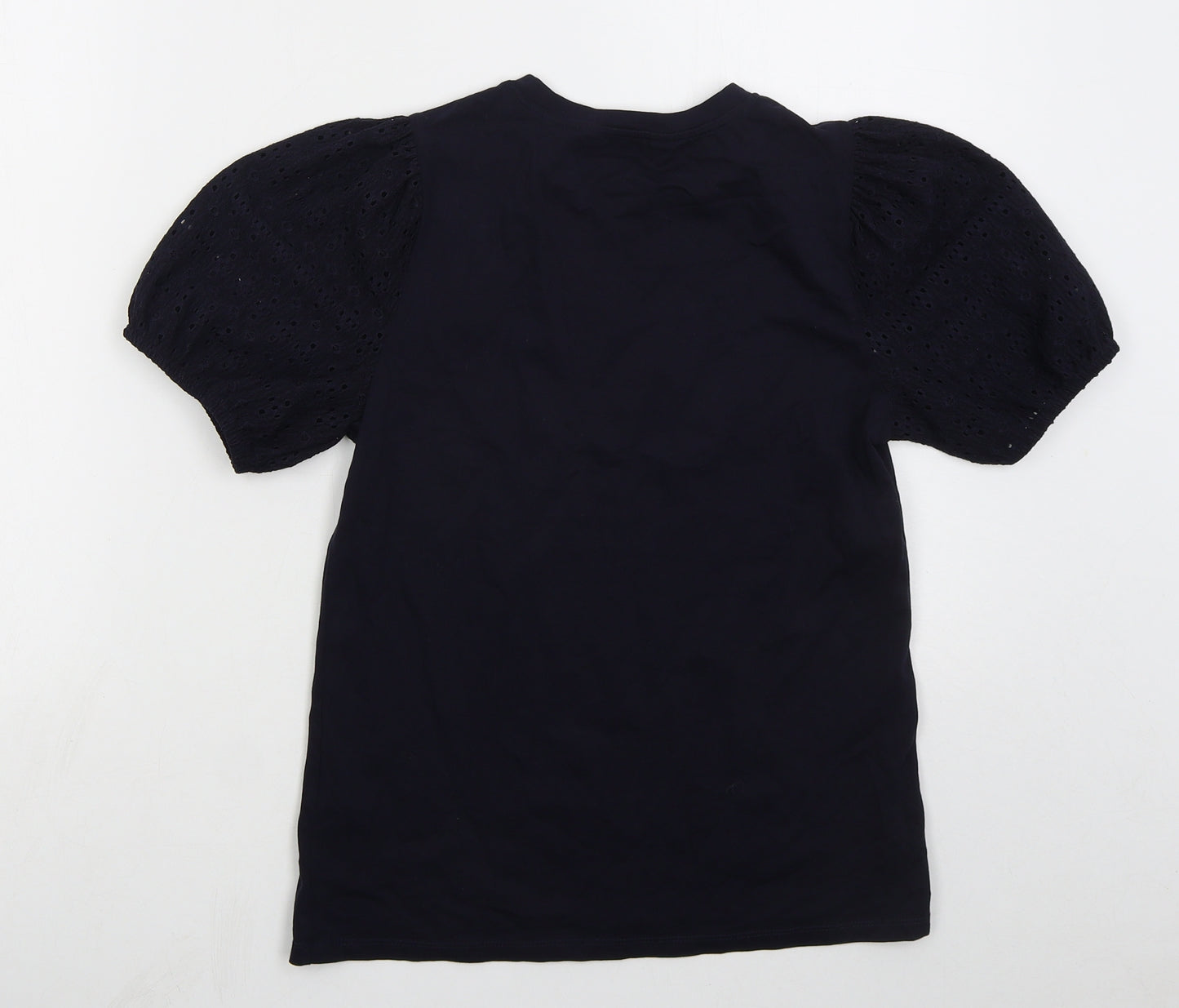 F&F Womens Blue  Cotton Basic T-Shirt Size 6 Crew Neck