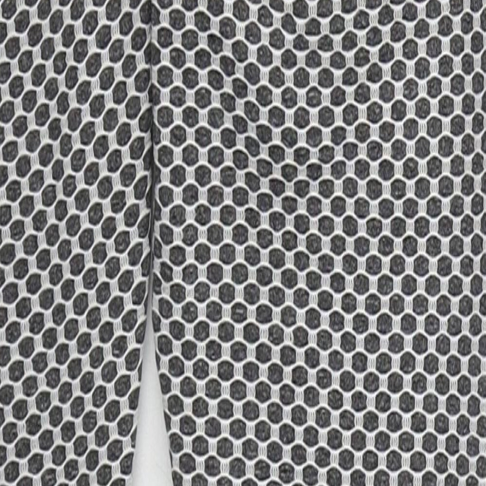 Preworn Womens Grey Geometric Polyester Capri Leggings Size M L27 in Regular