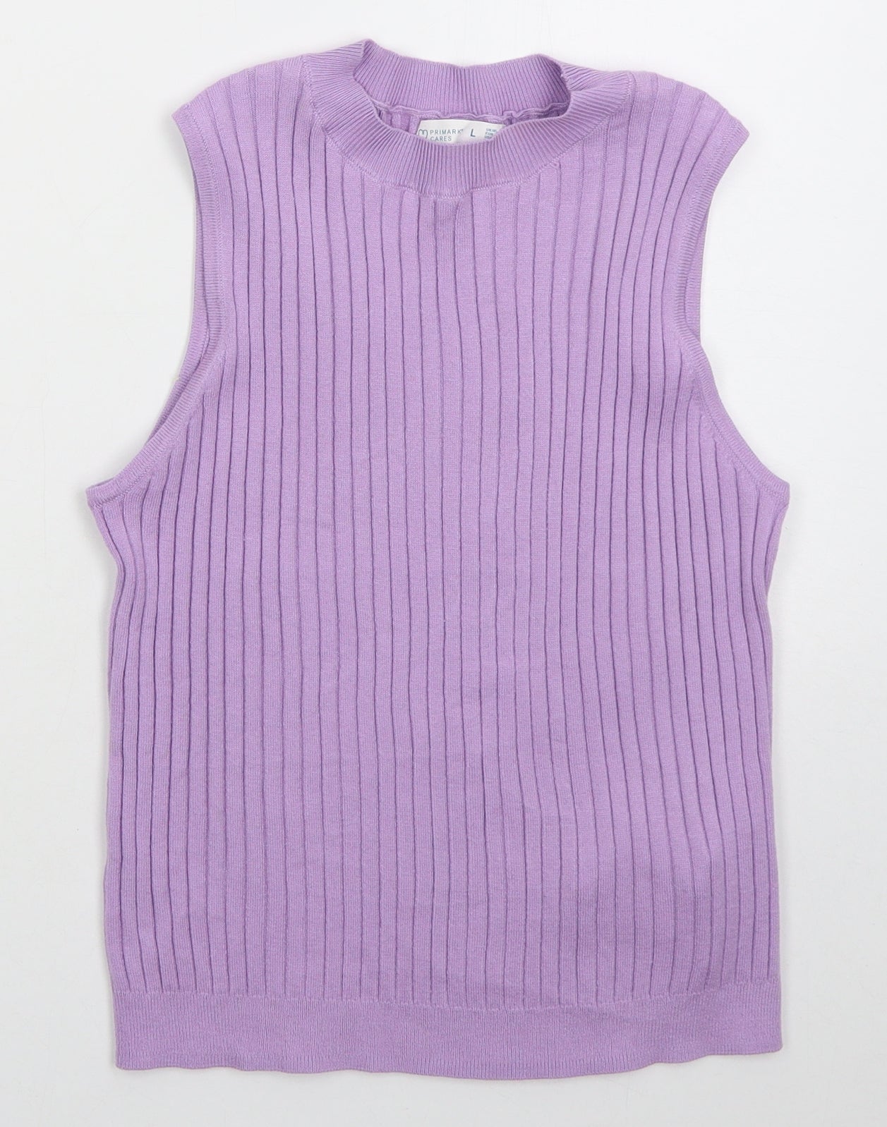 Primark Womens Purple Crew Neck  Viscose Vest Jumper Size 14