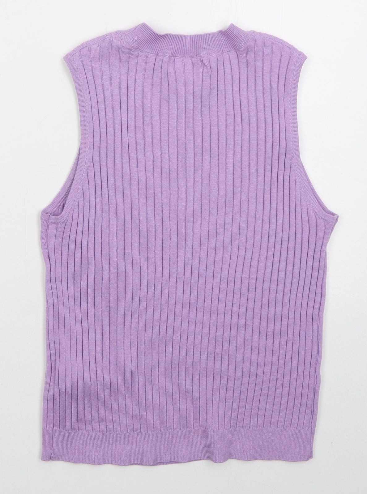 Primark Womens Purple Crew Neck  Viscose Vest Jumper Size 14