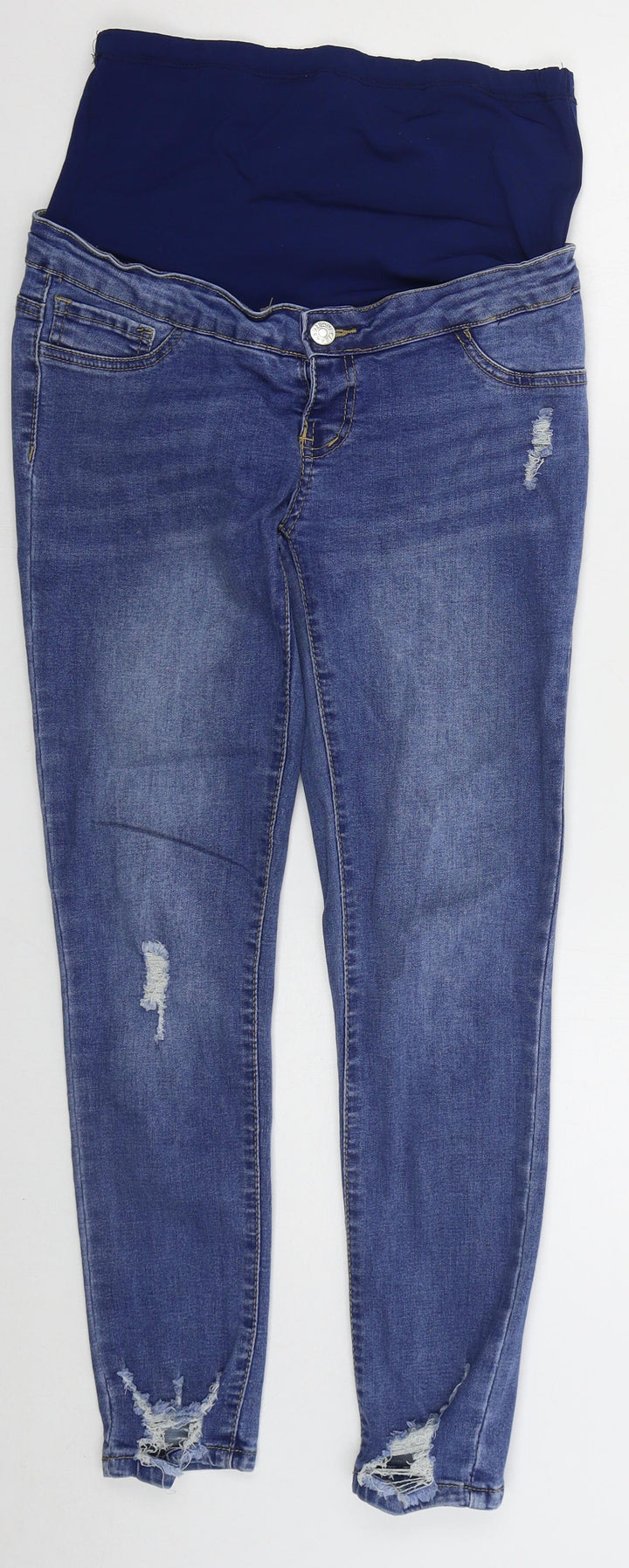 SheIn Womens Black Cotton Skinny Jeans Size M L27 in Regular Button