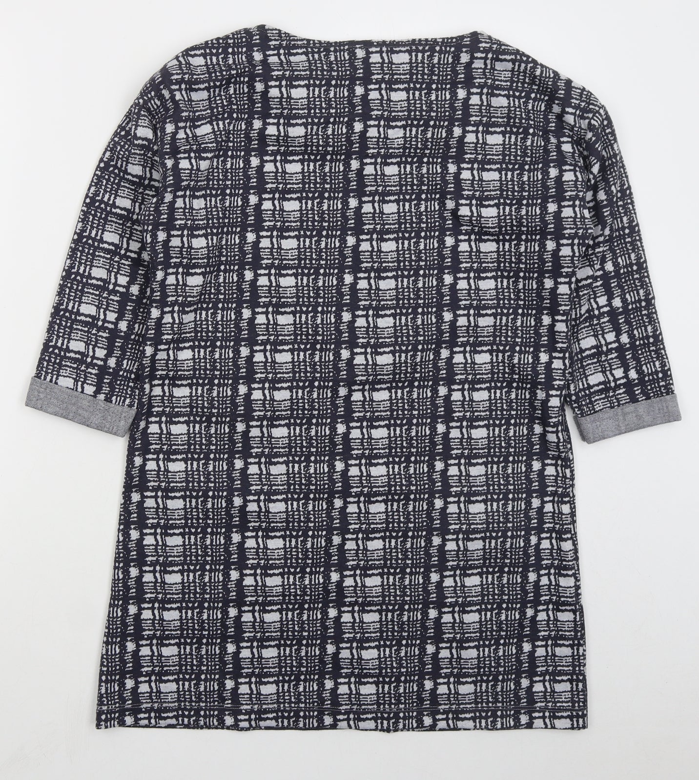 George Womens Grey Check Polyester Pullover Sweatshirt Size 12  Pullover