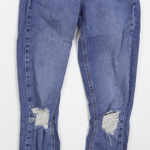 Topshop Womens Blue  Cotton Skinny Jeans Size 26 in L22 in Regular Button