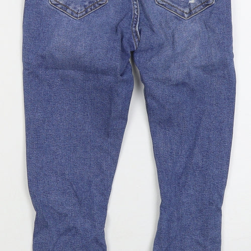 Topshop Womens Blue  Cotton Skinny Jeans Size 26 in L22 in Regular Button