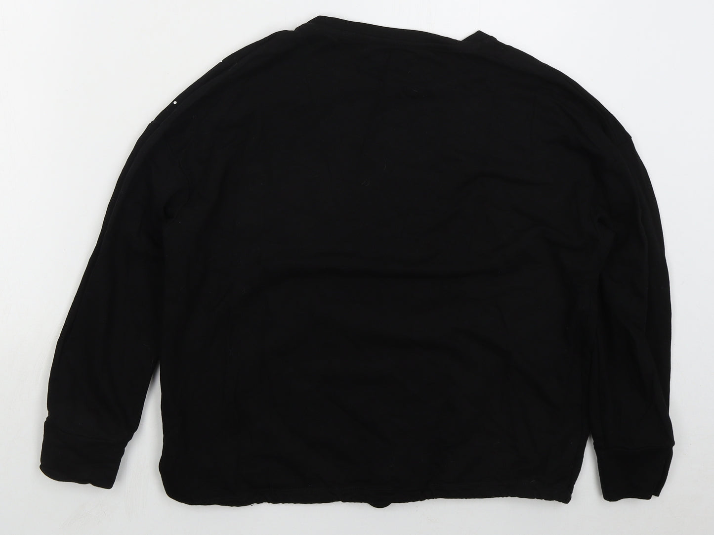 F&F Womens Black  Viscose Pullover Sweatshirt Size 12  Pullover