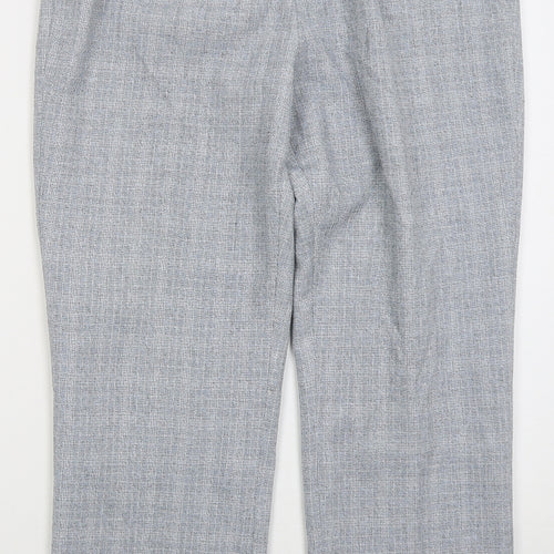 Cotswold Womens Blue Check Polyester Trousers  Size 12 L29 in Regular Button