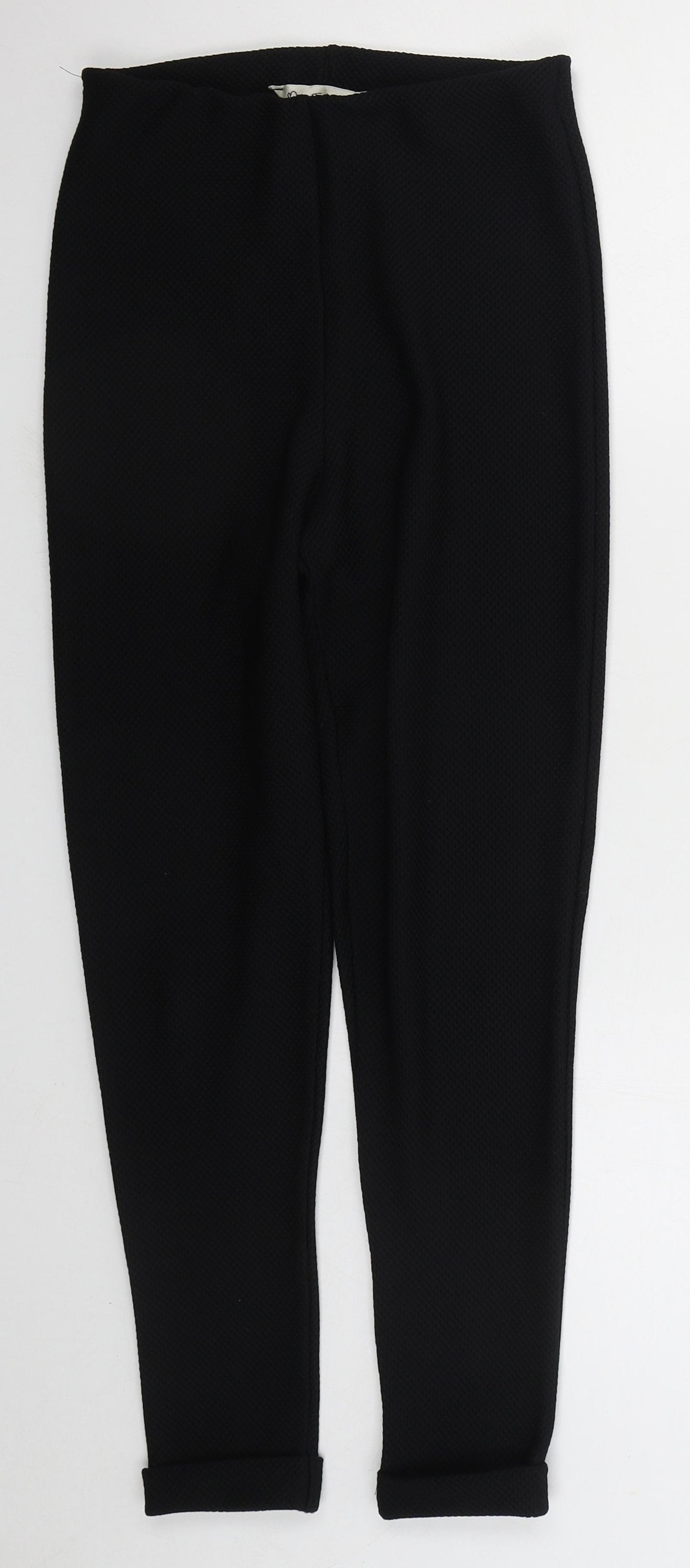 Miss Selfridge Womens Black  Polyester Carrot Leggings Size 10 L25 in