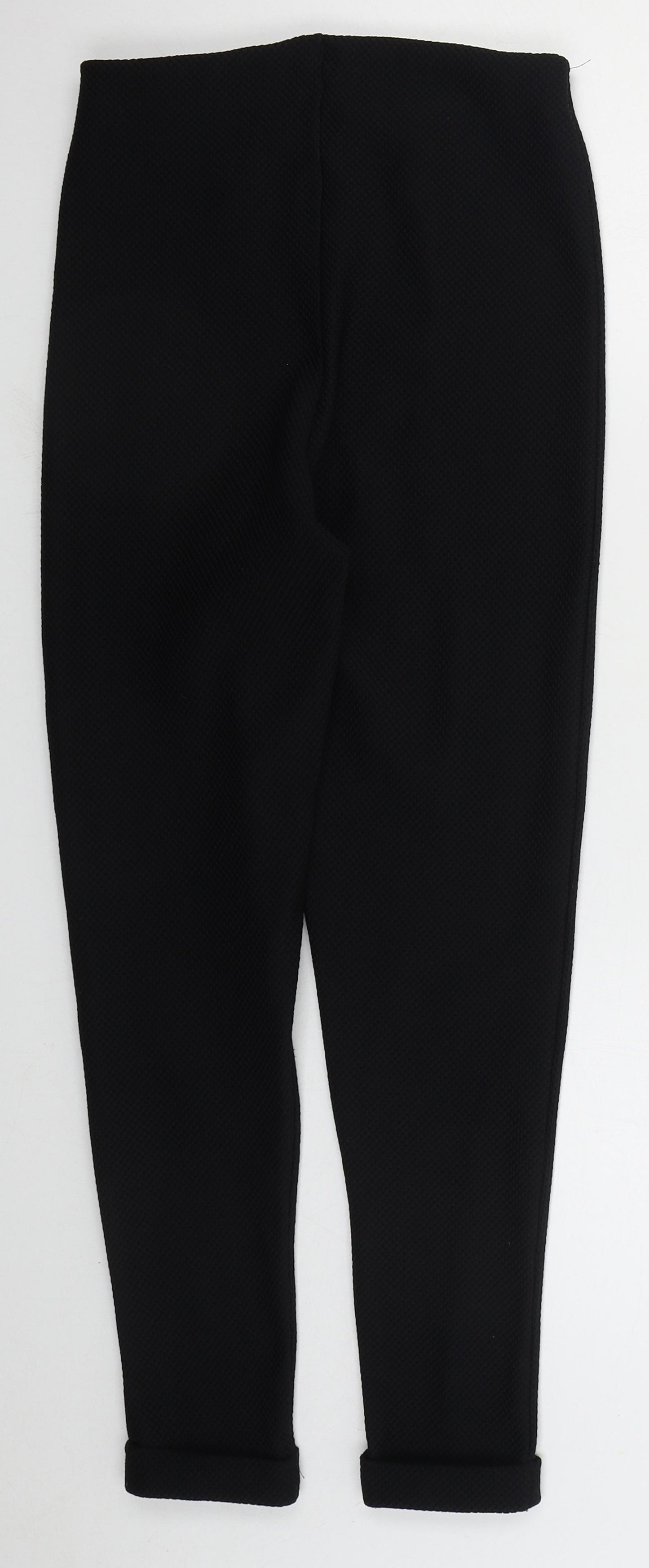 Miss Selfridge Womens Black  Polyester Carrot Leggings Size 10 L25 in