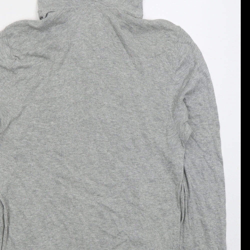 Ted Baker Mens Grey Striped Cotton Pullover Hoodie Size S