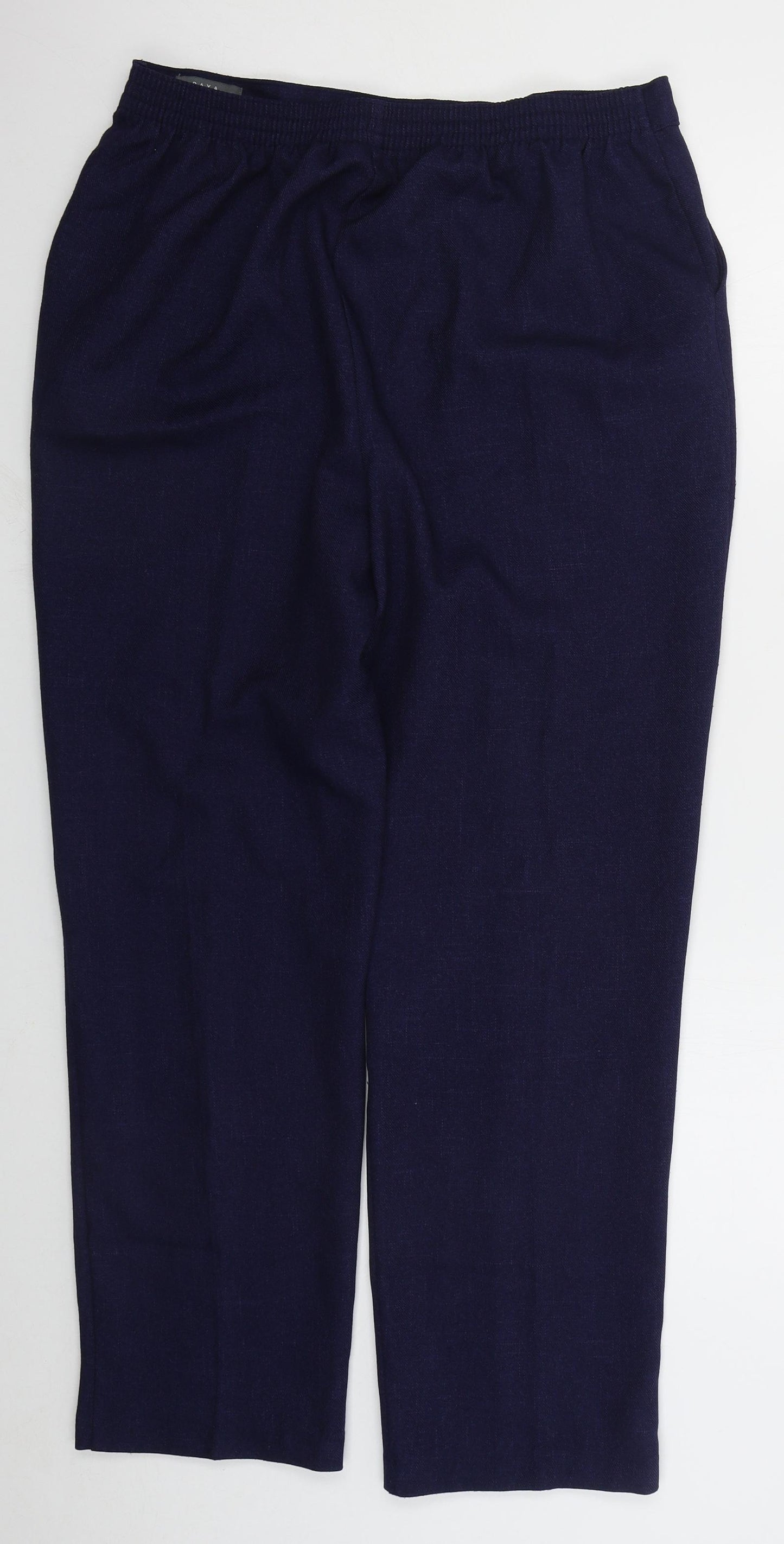 Papaya Womens Blue  Polyester Trousers  Size 14 L29 in Regular