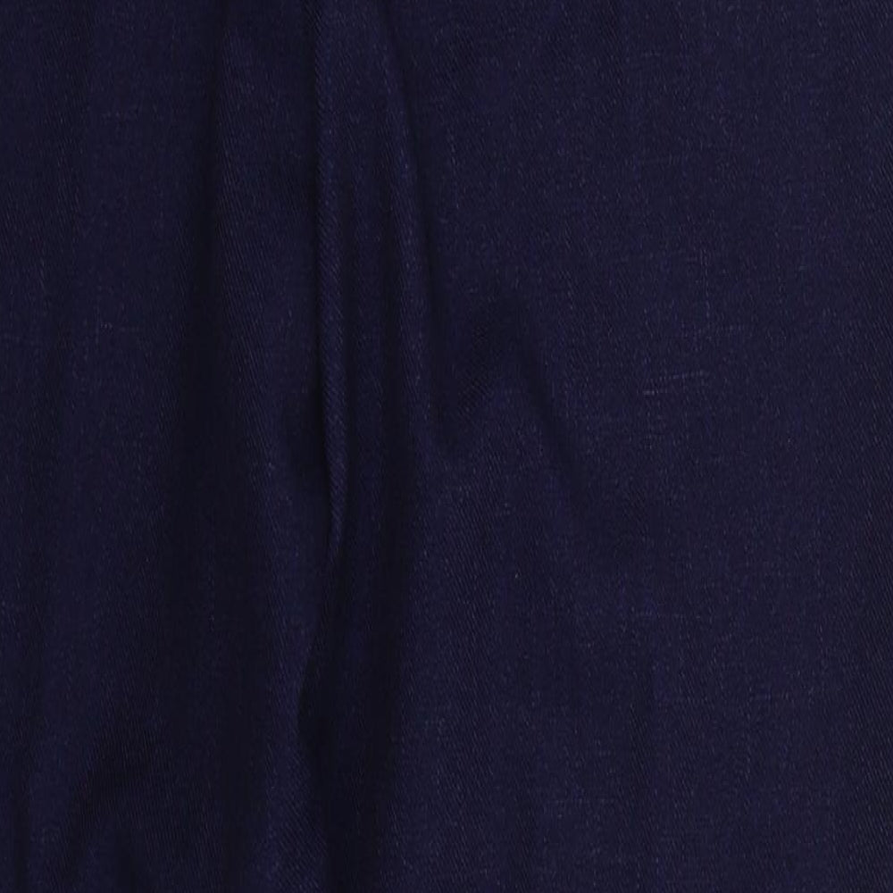 Papaya Womens Blue  Polyester Trousers  Size 14 L29 in Regular