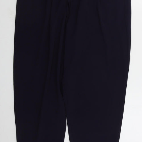 Classic Womens Blue  Polyester Trousers  Size 16 L27 in Regular Drawstring