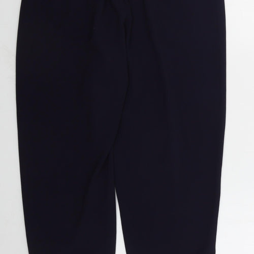 Classic Womens Blue  Polyester Trousers  Size 16 L27 in Regular Drawstring