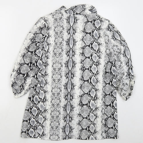 New Look Womens Grey Animal Print  Jacket  Size 10