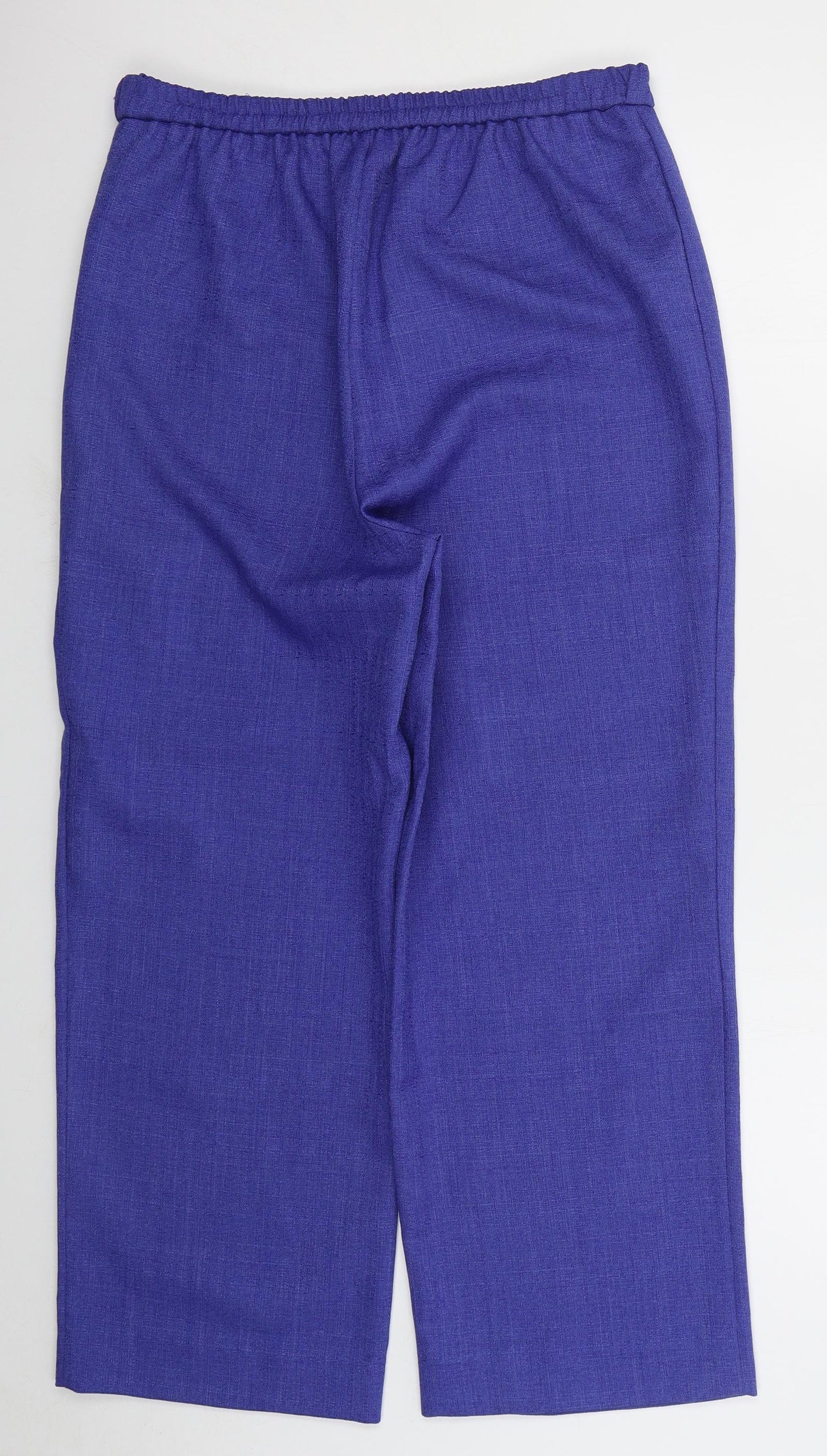 Essential Collection Womens Blue  Polyester Trousers  Size 16 L26 in Regular Drawstring