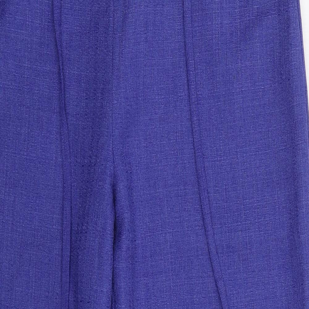 Essential Collection Womens Blue  Polyester Trousers  Size 16 L26 in Regular Drawstring