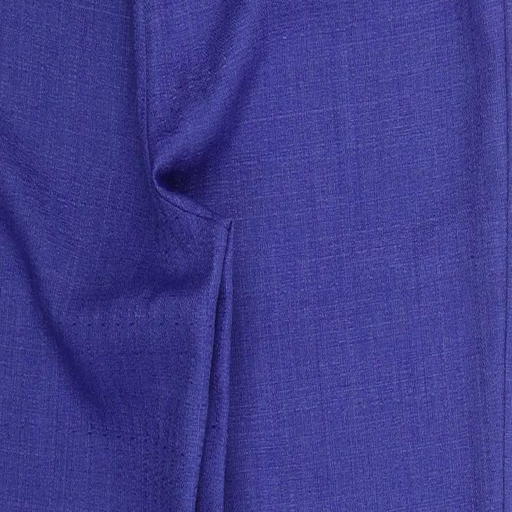 Essential Collection Womens Blue  Polyester Trousers  Size 16 L26 in Regular Drawstring
