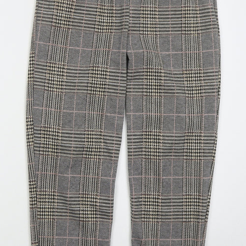 Primarl Womens Beige Check Polyester Trousers  Size 4 L25 in Regular