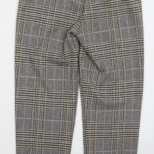 Primarl Womens Beige Check Polyester Trousers  Size 4 L25 in Regular