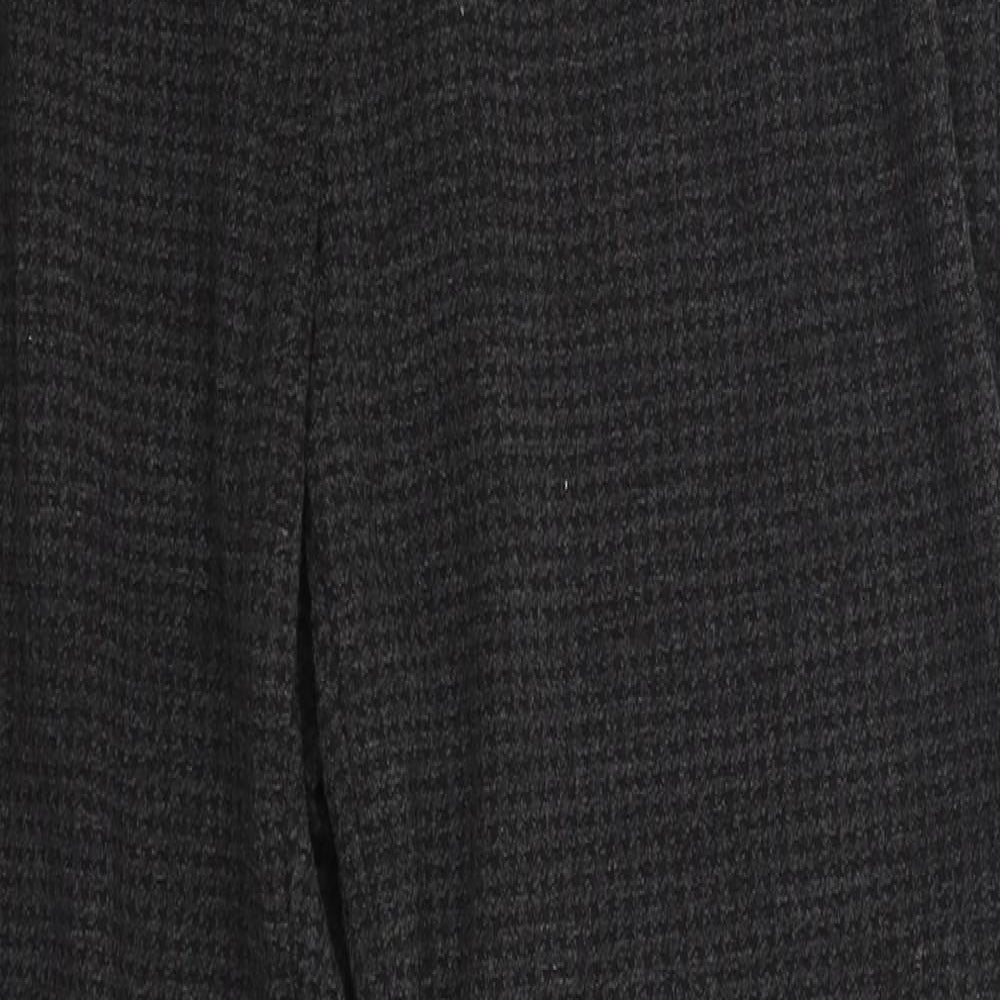 Marks and Spencer Womens Grey Herringbone Viscose Trousers  Size 12 L29 in Regular