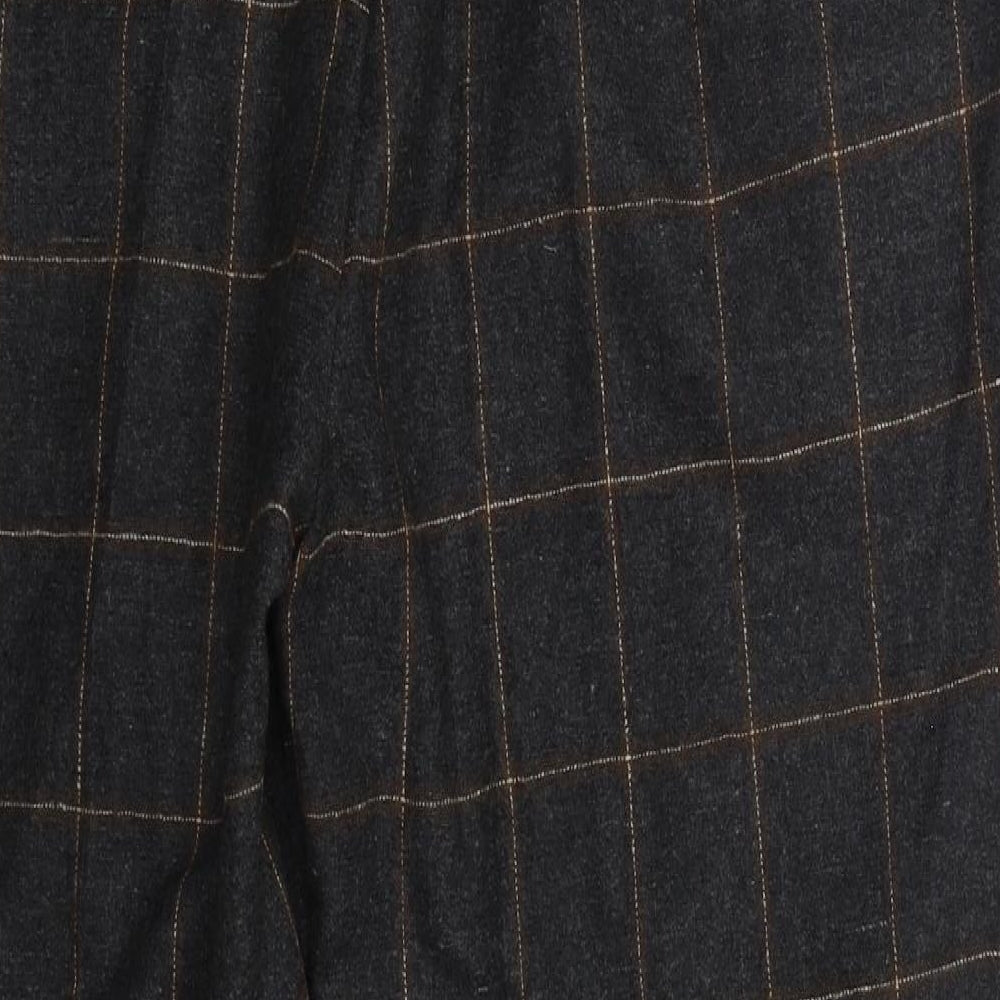 ASOS Mens Grey Check Polyester Trousers  Size 38 L24 in Regular Button