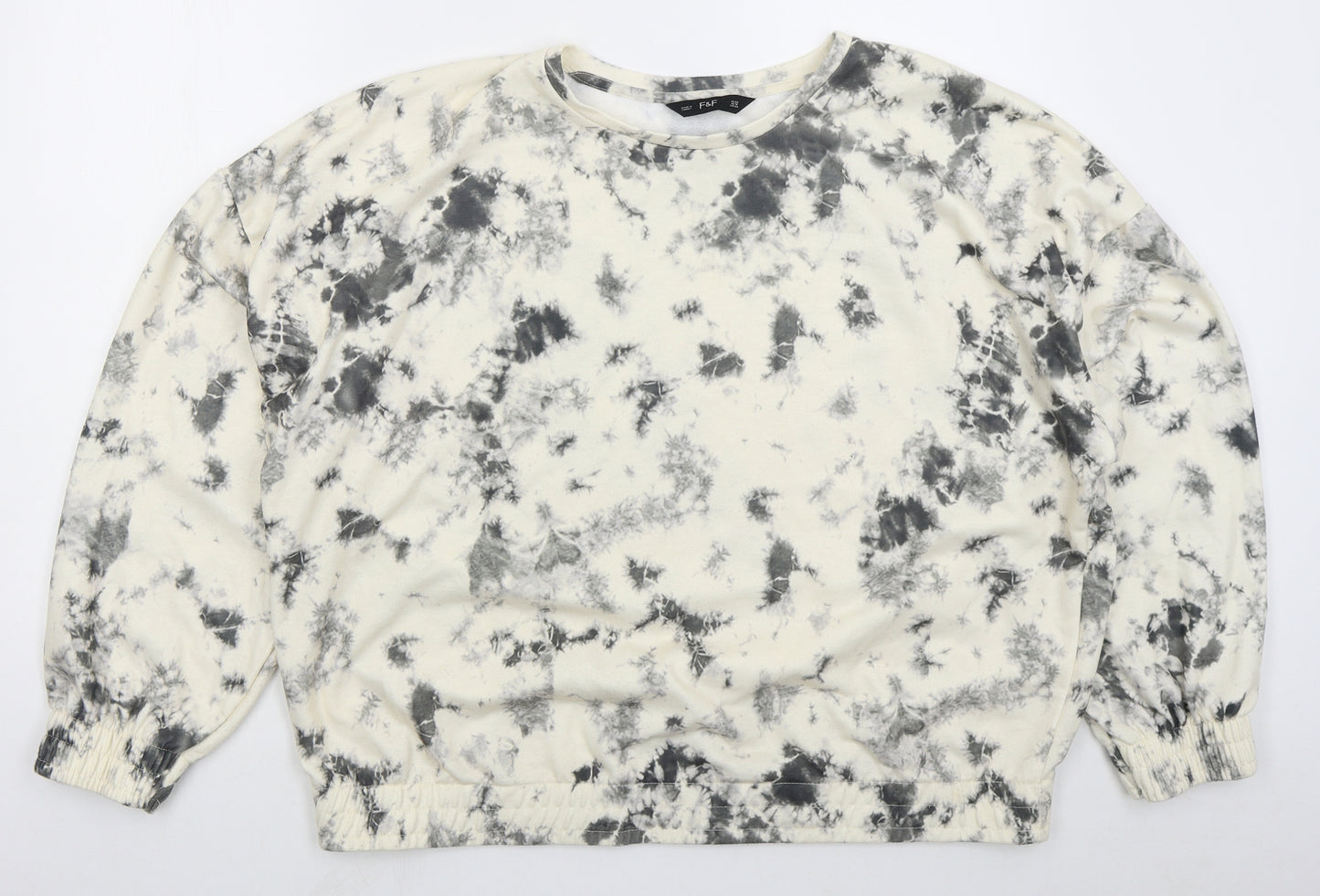 F&F Womens Beige  Cotton Pullover Sweatshirt Size 22  Pullover - Abstract