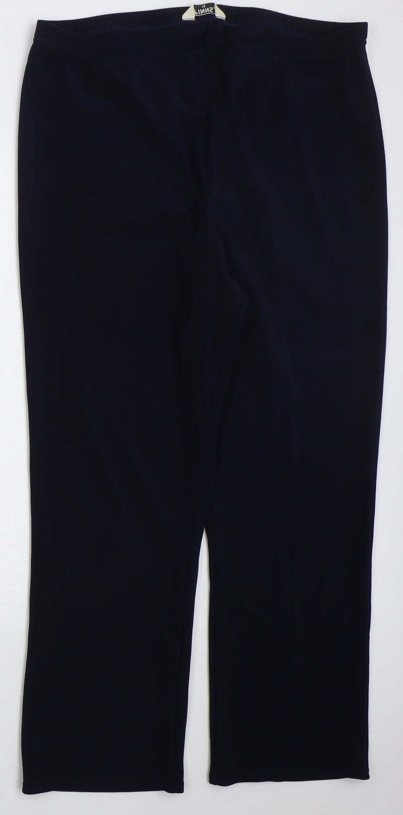 Slimma Womens Blue  Polyester Trousers  Size 18 L27 in Regular
