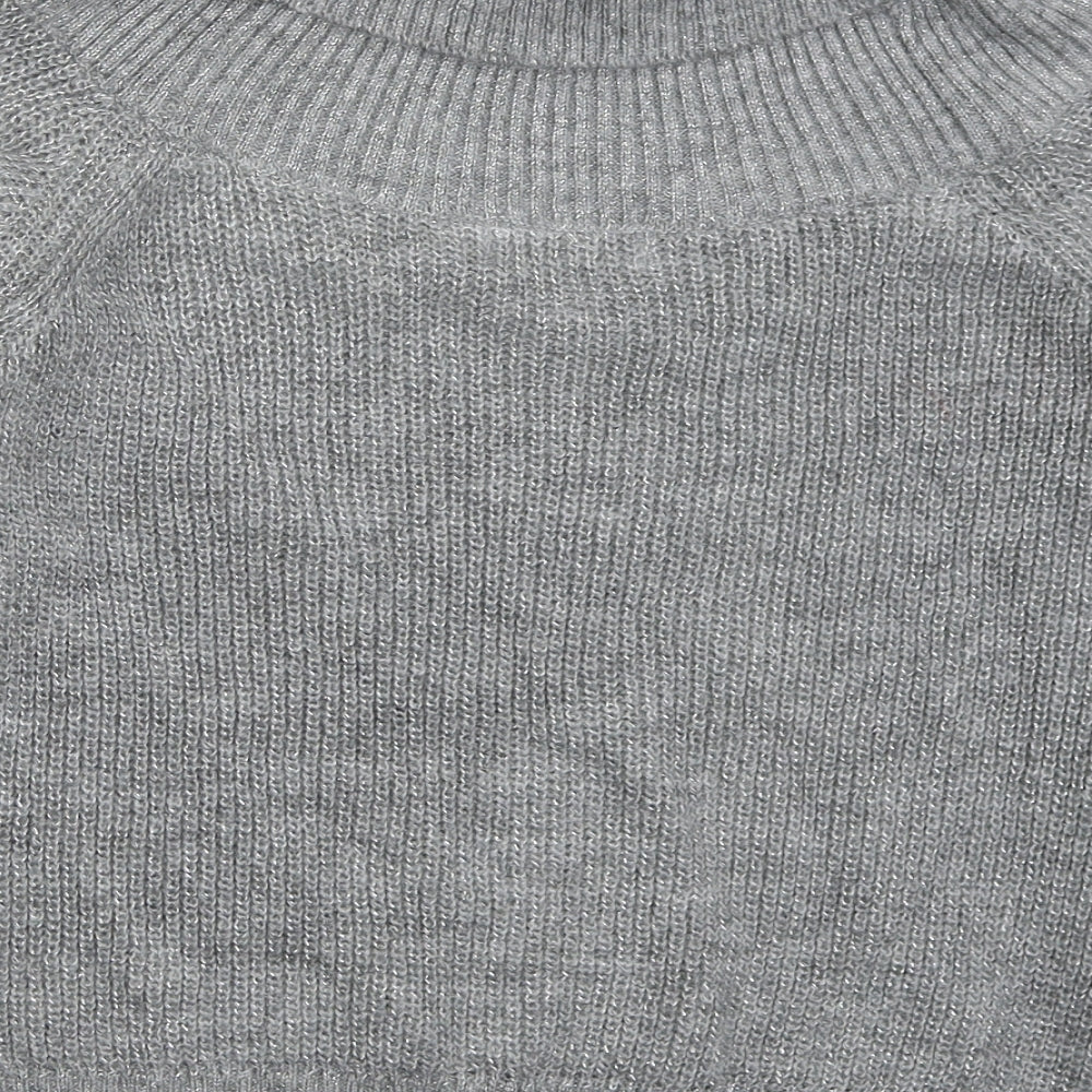 NEXT Womens Grey Roll Neck  Acrylic Pullover Jumper Size M