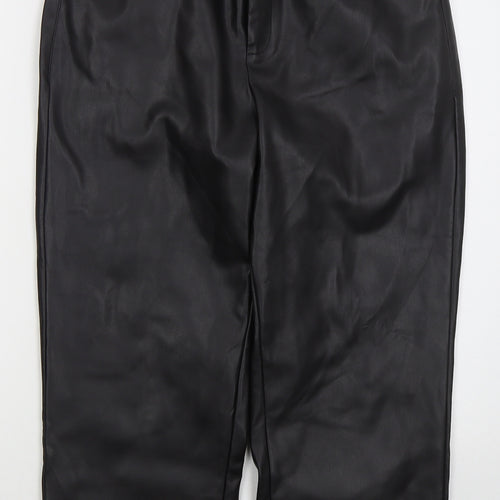 La Redoute Womens Black  Polyurethane Trousers  Size 14 L25 in Regular Button