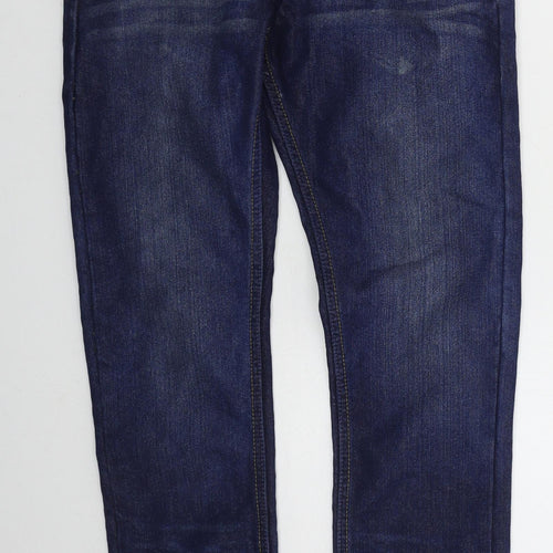 EAST Mens Black  Cotton Skinny Jeans Size 30 L31 in Regular Button