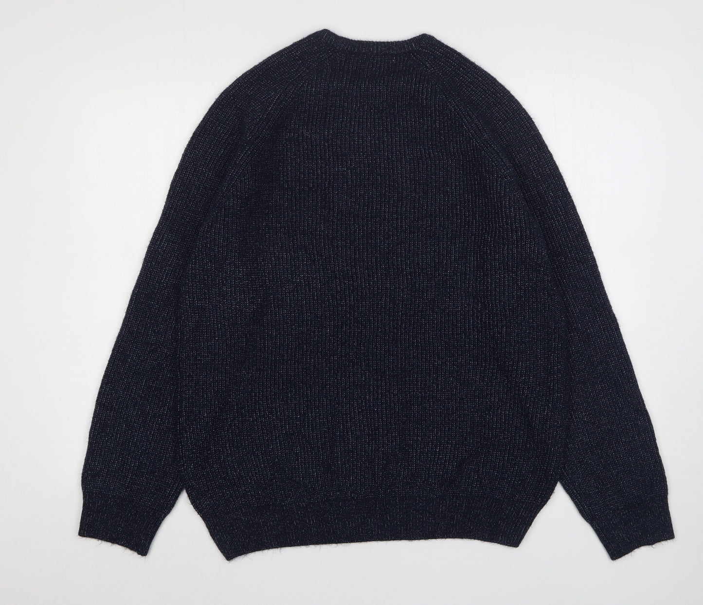 Marks and Spencer Mens Blue Round Neck  Polyamide Pullover Jumper Size XL