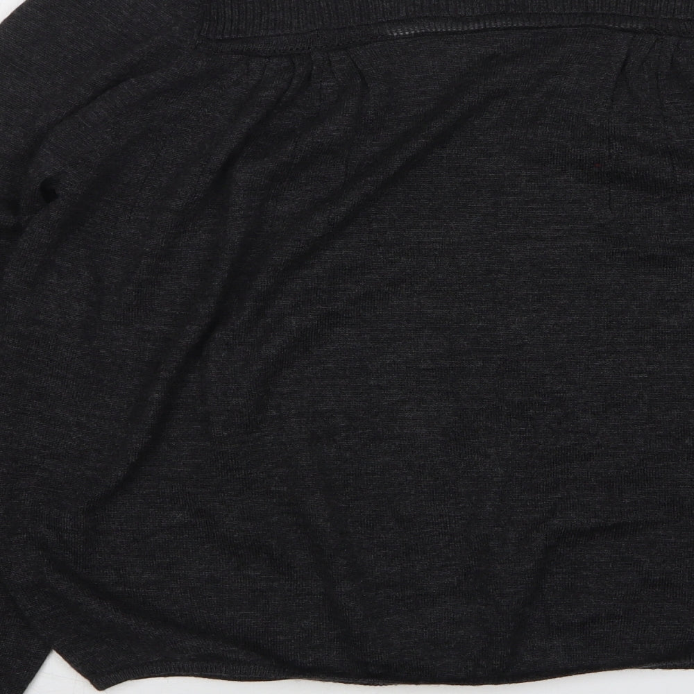 Principles Womens Grey V-Neck  Wool Pullover Jumper Size 16