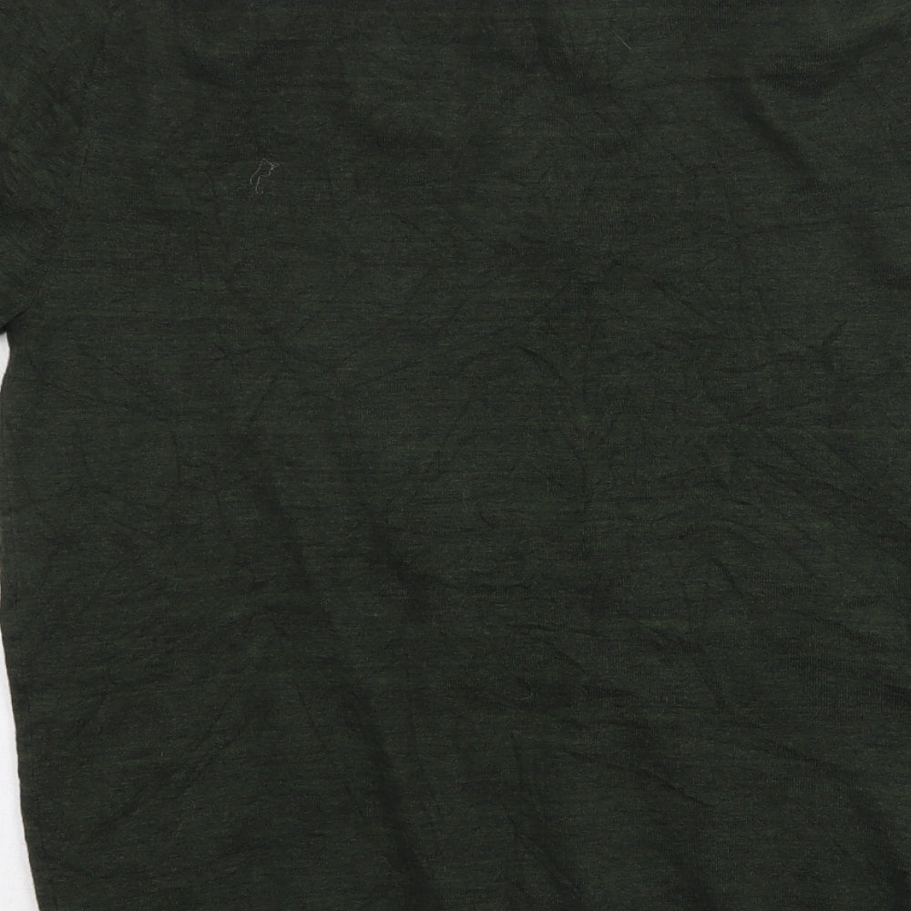 Marks and Spencer Mens Green  Cotton  Polo Size M Collared