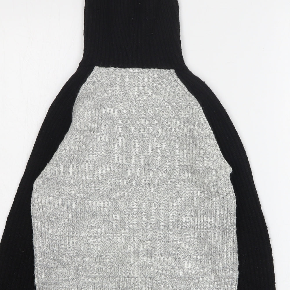 Matalan Boys Grey  Acrylic Pullover Hoodie Size 9 Years