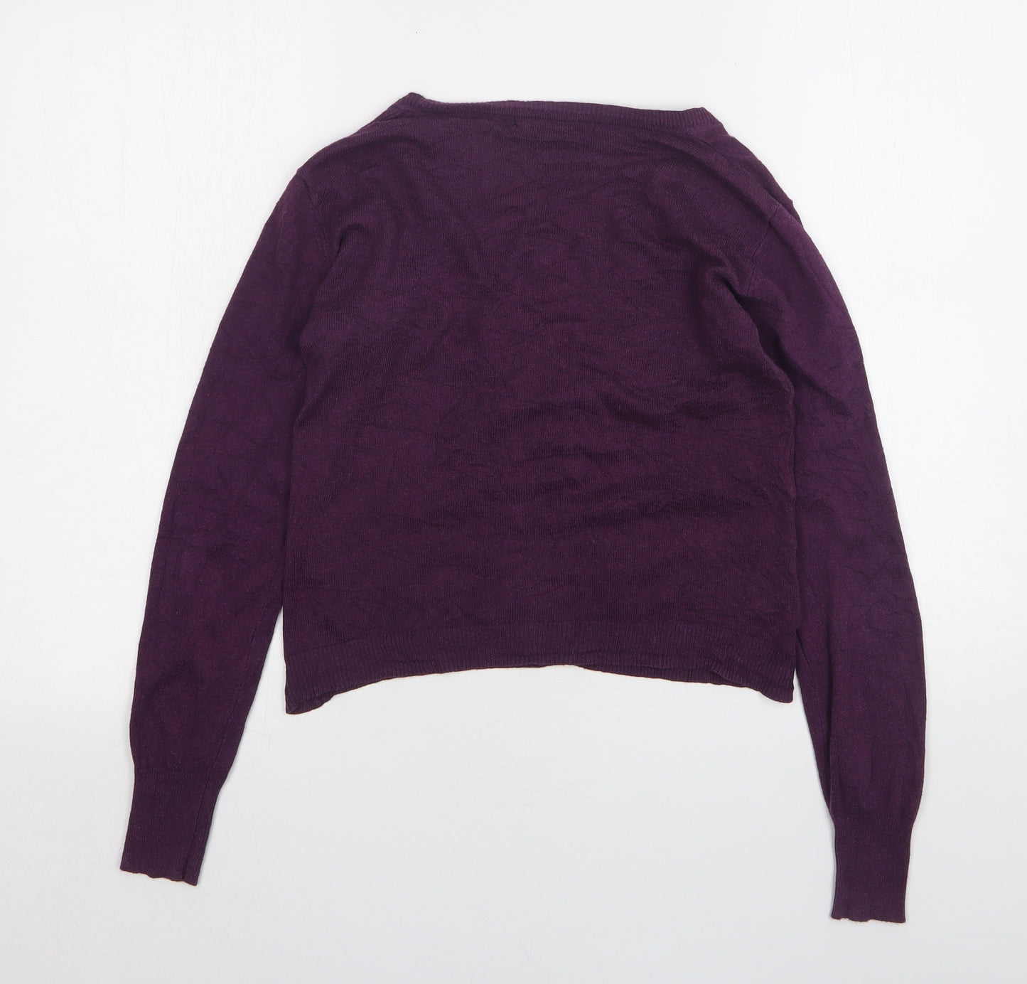 Atmosphere Womens Purple V-Neck  Viscose Cardigan Jumper Size 10