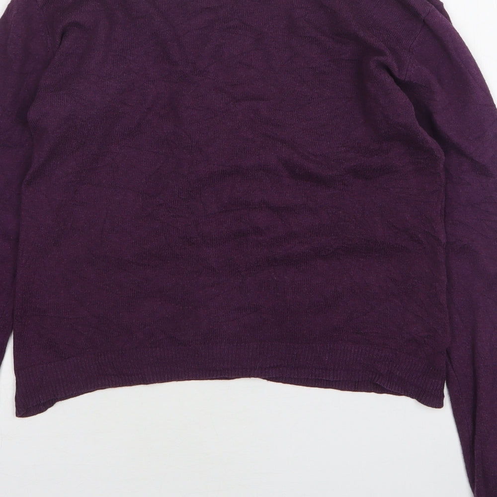 Atmosphere Womens Purple V-Neck  Viscose Cardigan Jumper Size 10