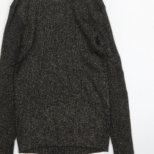 H&M Womens Multicoloured Round Neck  Viscose Pullover Jumper Size M