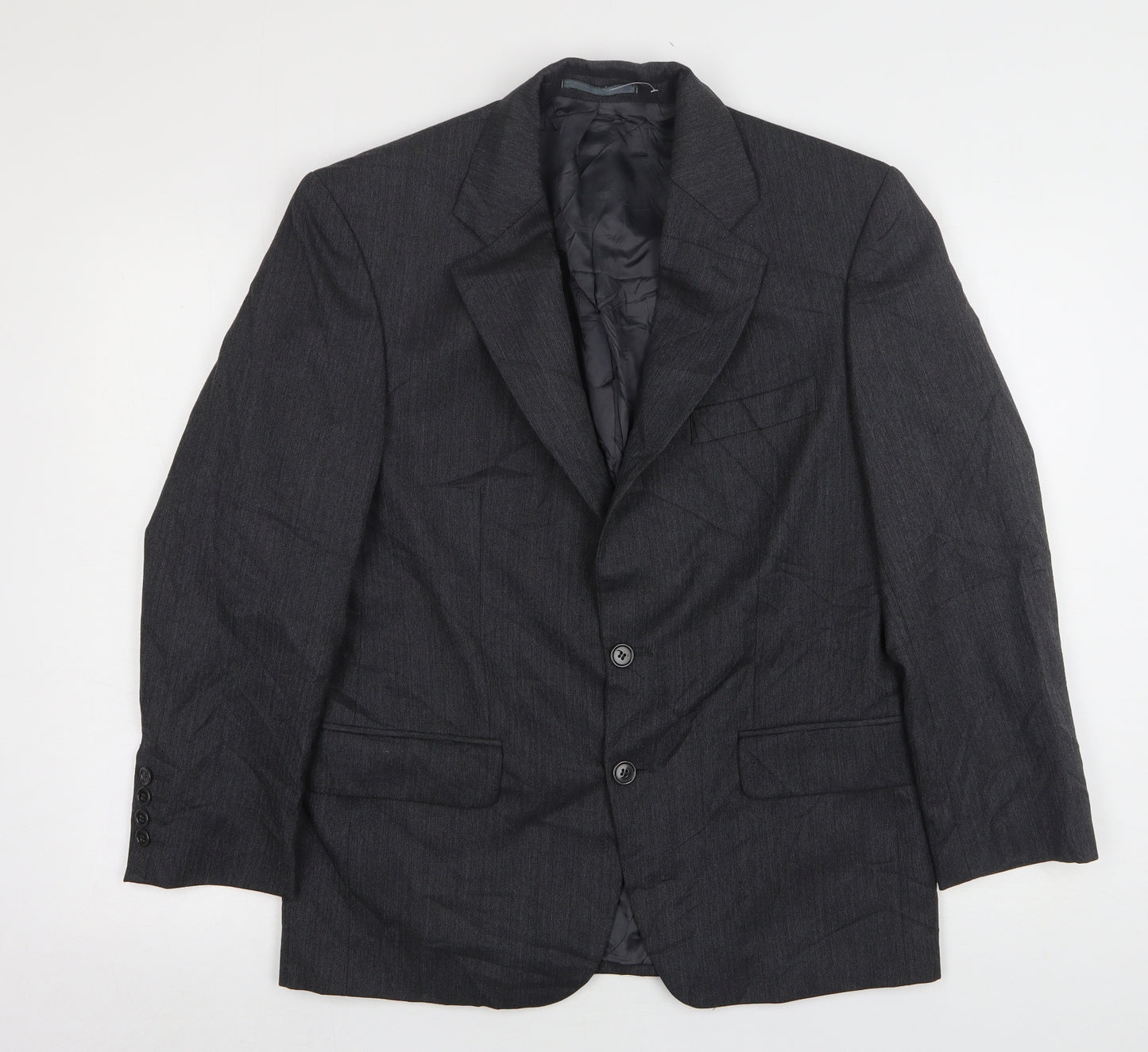 Mr Harry Mens Grey  Polyester Jacket Suit Jacket Size 38