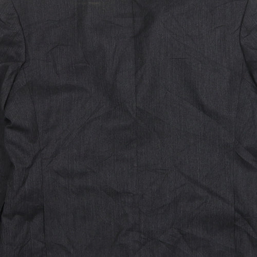 Mr Harry Mens Grey  Polyester Jacket Suit Jacket Size 38