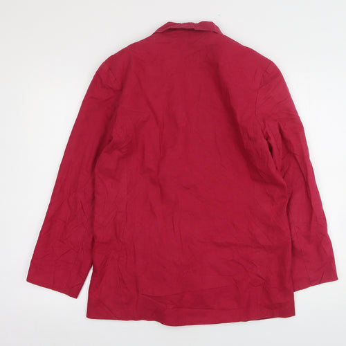 Colourways Womens Pink  Linen Jacket Suit Jacket Size 14