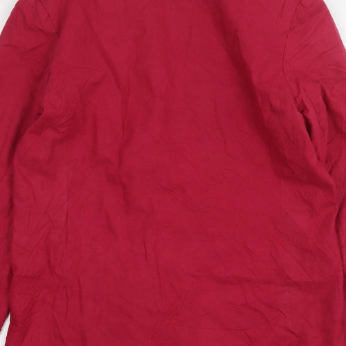 Colourways Womens Pink  Linen Jacket Suit Jacket Size 14