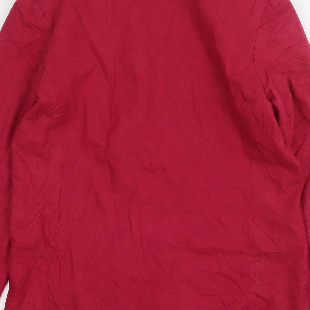 Colourways Womens Pink  Linen Jacket Suit Jacket Size 14