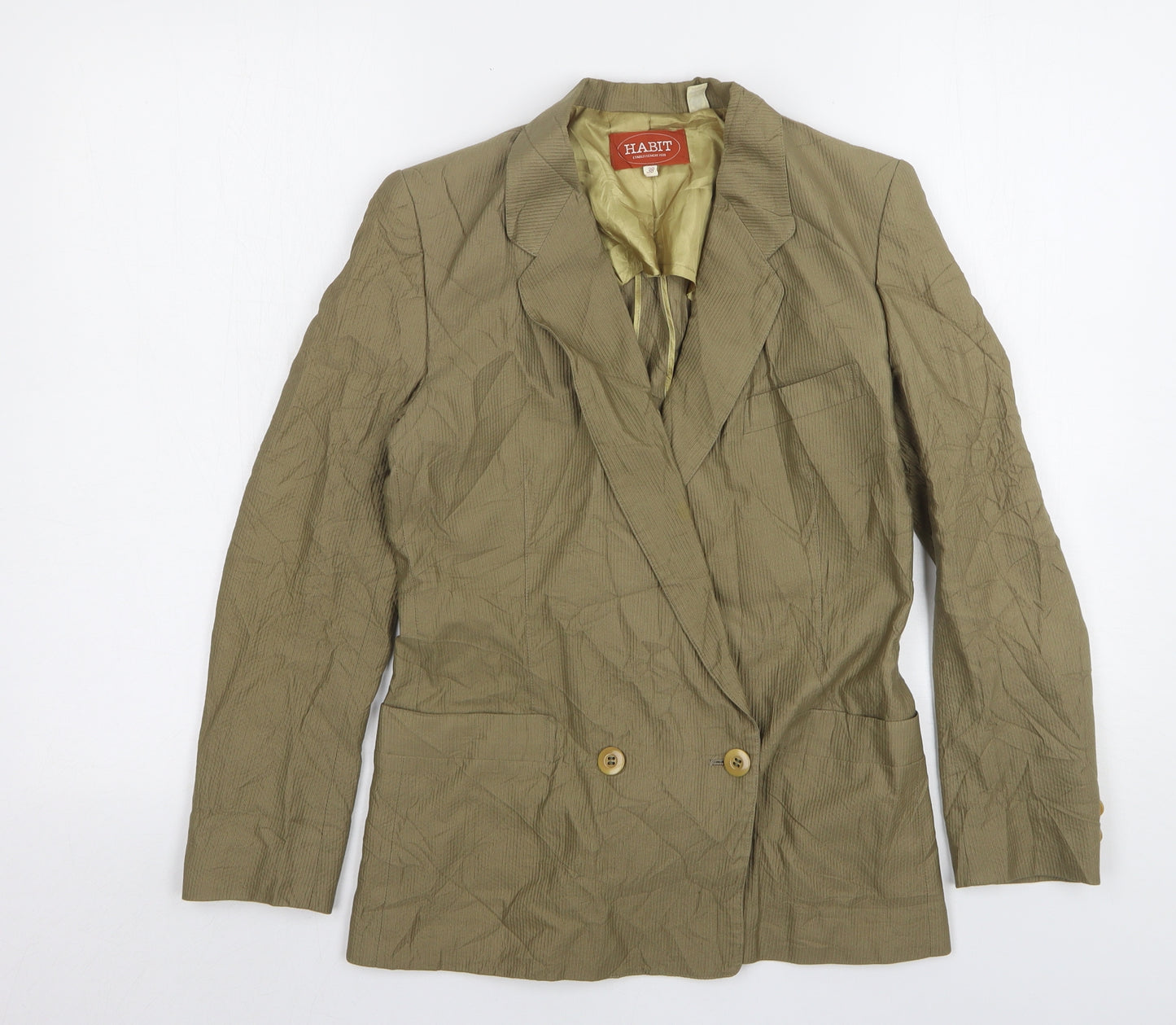Habit Womens Brown  Polyester Jacket Suit Jacket Size 10