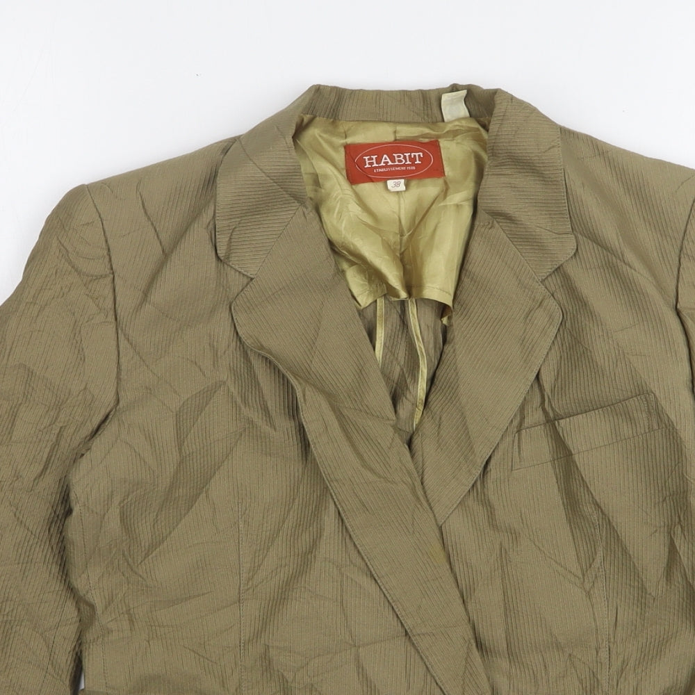 Habit Womens Brown  Polyester Jacket Suit Jacket Size 10
