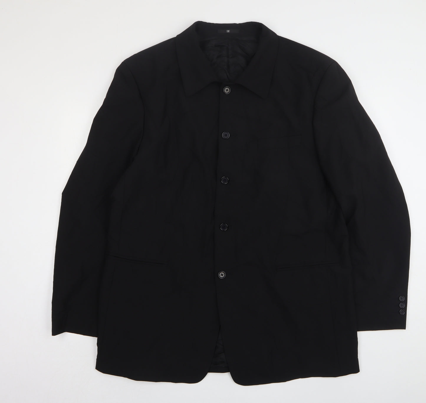 Ciro Citterio Mens Black  Wool Jacket Suit Jacket Size 46