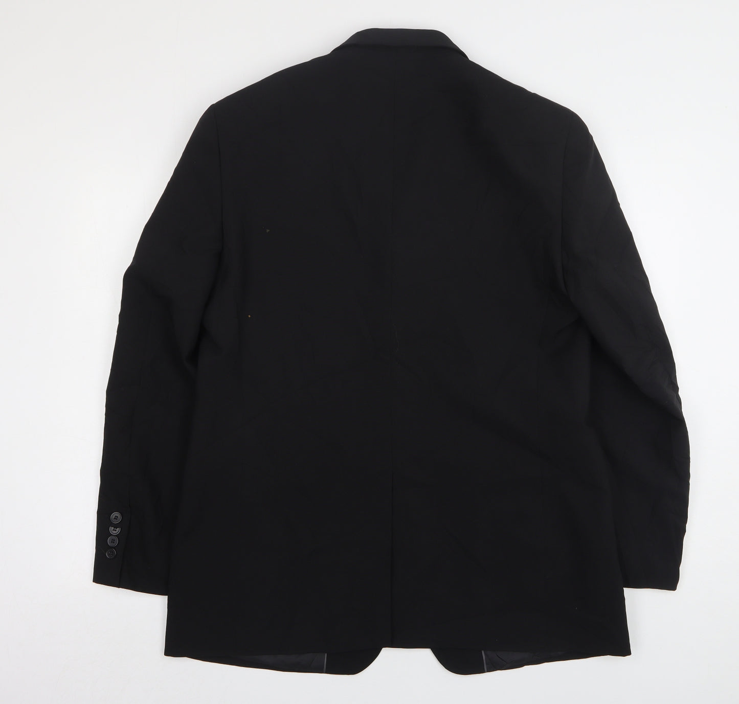 George Mens Black  Polyester Jacket Suit Jacket Size 40