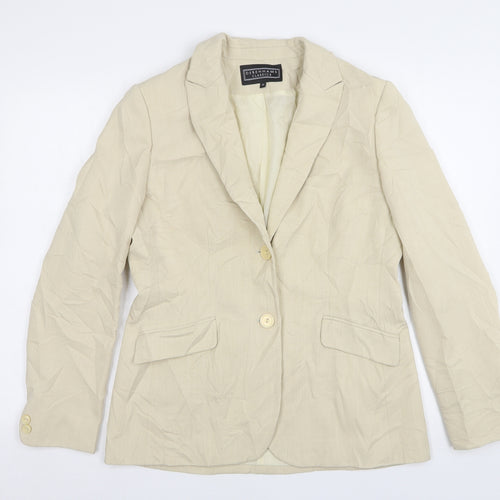 Debenhams Womens Beige  Polyester Jacket Suit Jacket Size 12