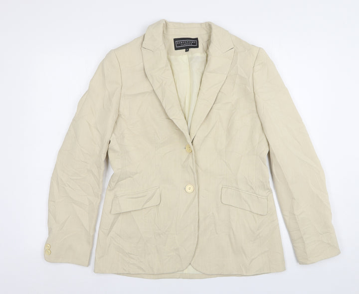 Debenhams Womens Beige Polyester Jacket Suit Jacket Size 12