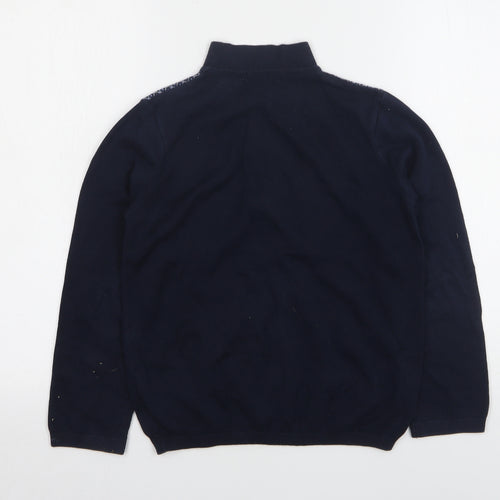 NEXT Boys Blue Geometric Cotton Basic Polo Size 9 Years Collared